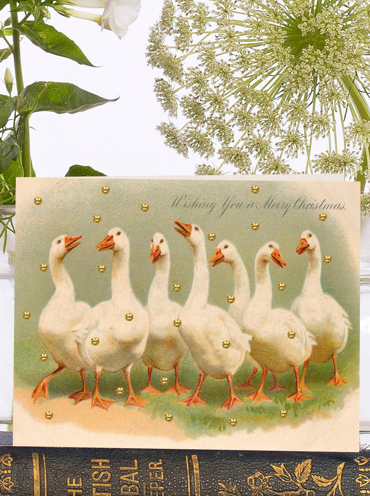 Glitter Geese at Christmas
