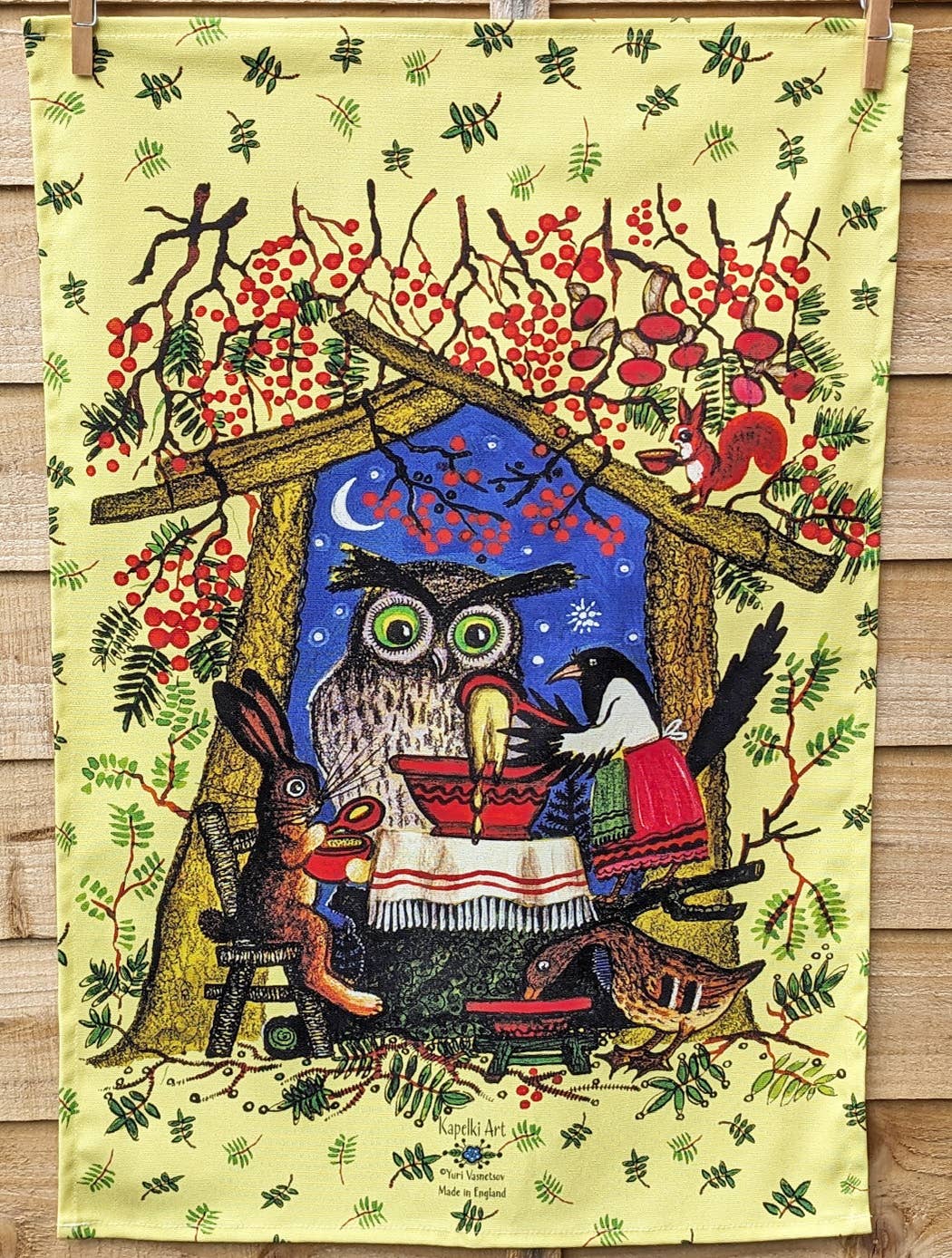 Magpie Dinner Guests organic cotton kitchen towel