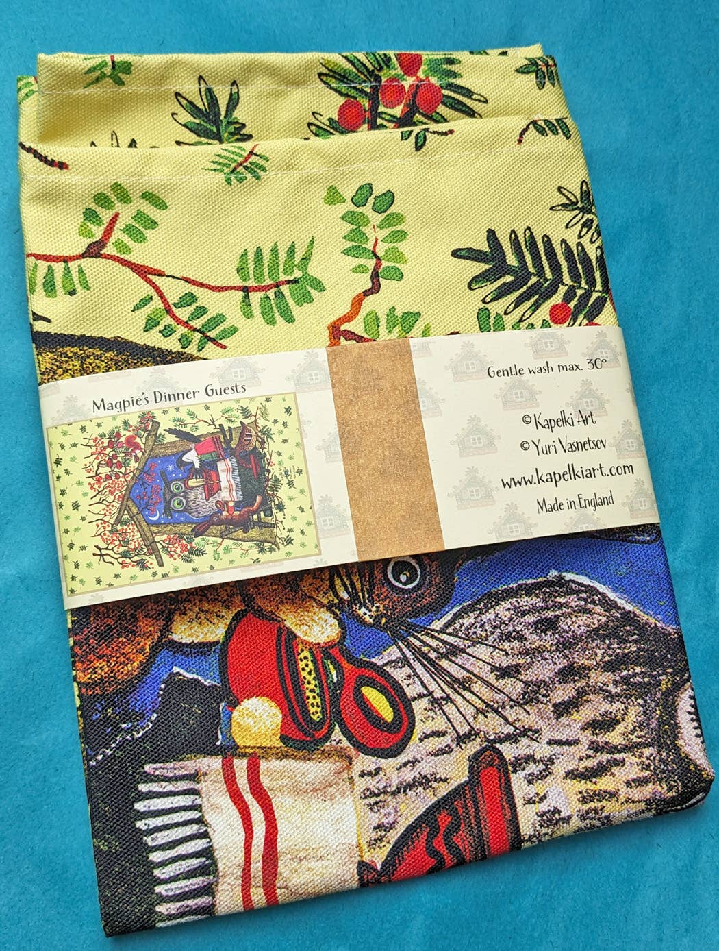 Magpie Dinner Guests organic cotton kitchen towel