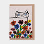 Garden Cat Greetings Card by Marcello Velho