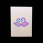 'Love You' Swans Greetings Card