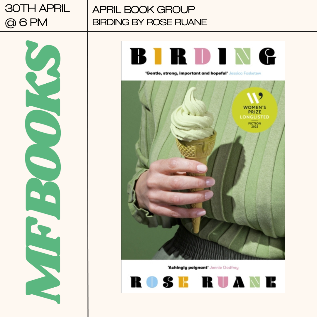April Book Group | 30th April @ 6pm | Birding by Rose Ruane