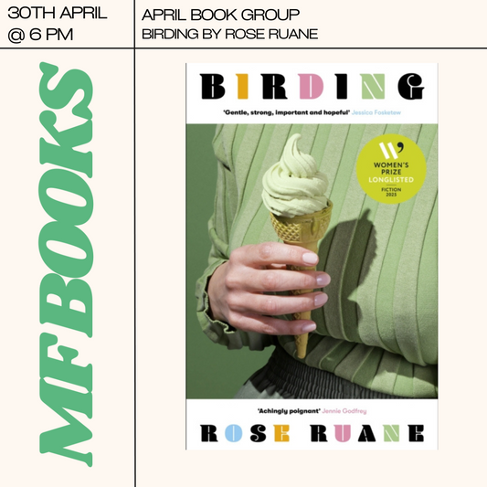 April Book Group | 30th April @ 6pm | Birding by Rose Ruane