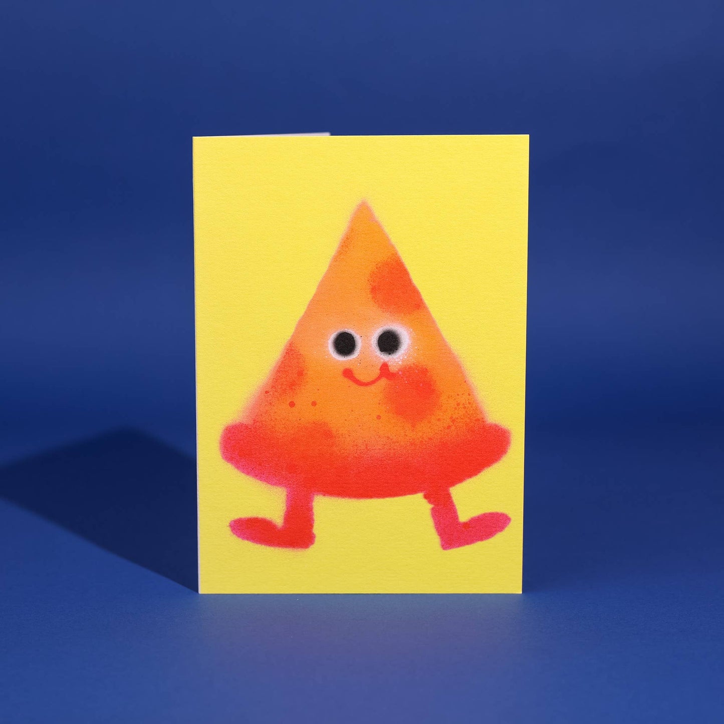 Pizza Greetings Card by Jon Burgerman