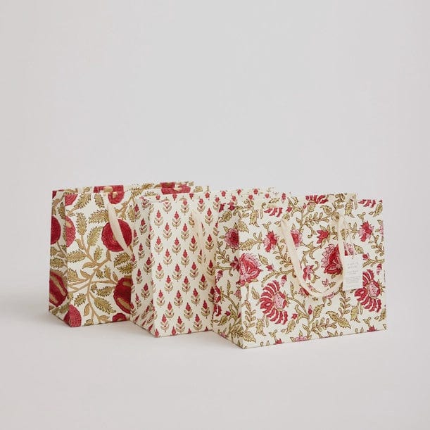 Hand Block or Marbled Printed Gift Bags - Large